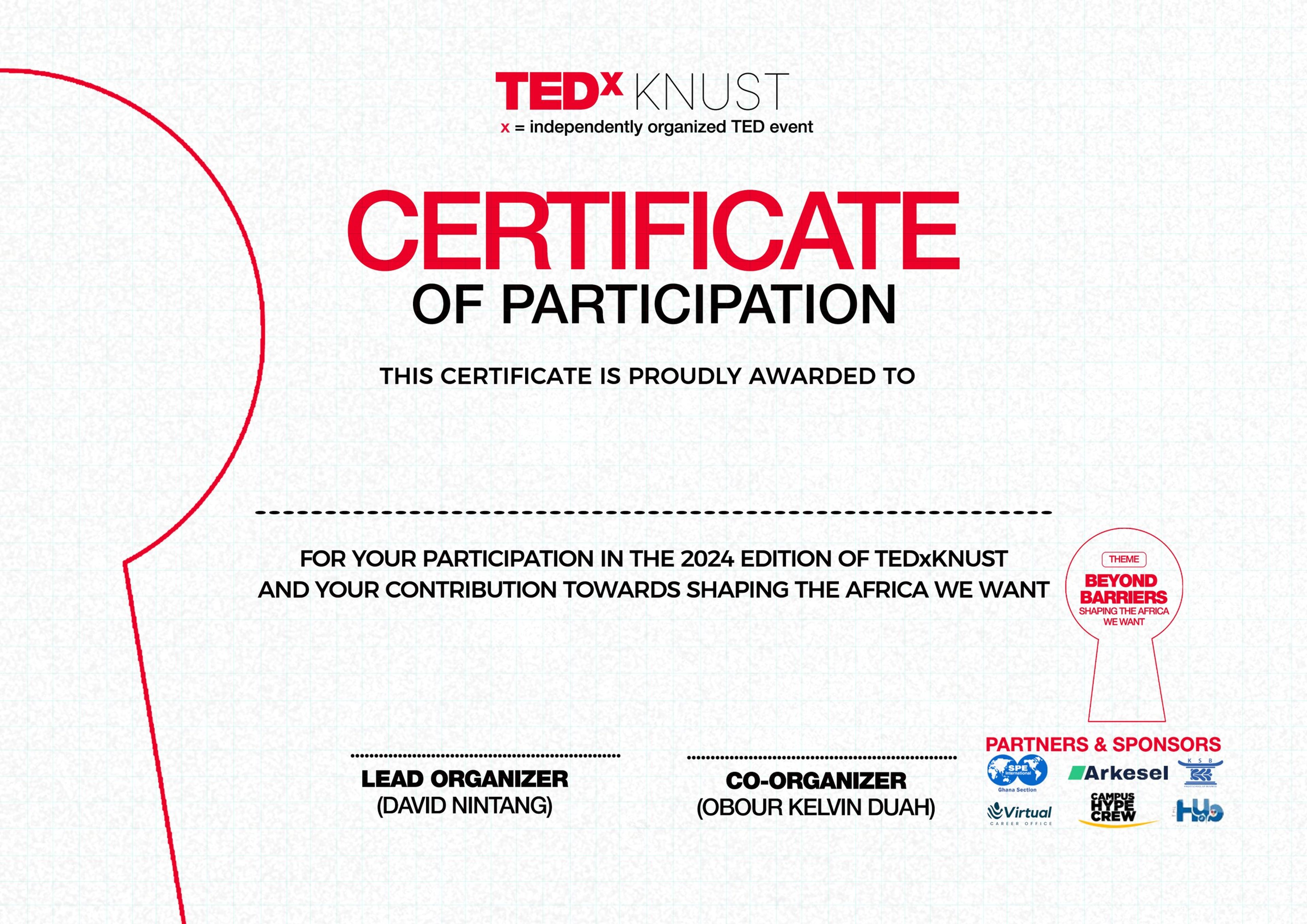 TEDxKNUST speaker and print design 15
