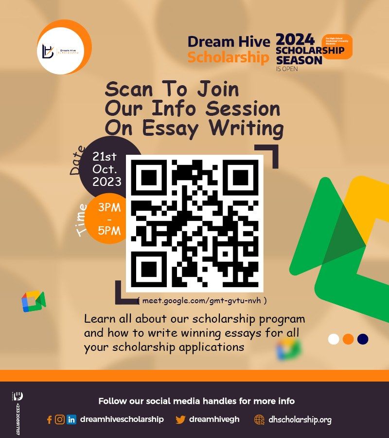 Dream Hive Scholarship: Info sessions