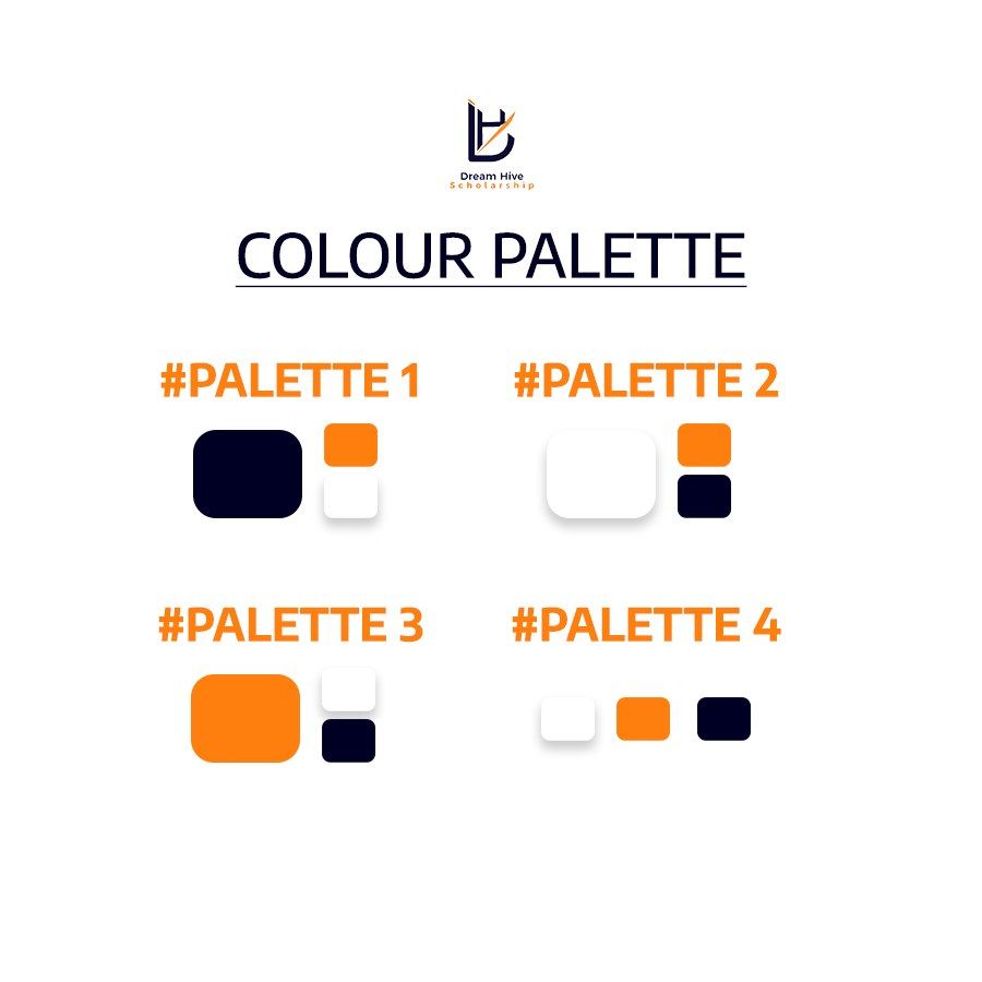 Dream Hive Scholarship colour palettes