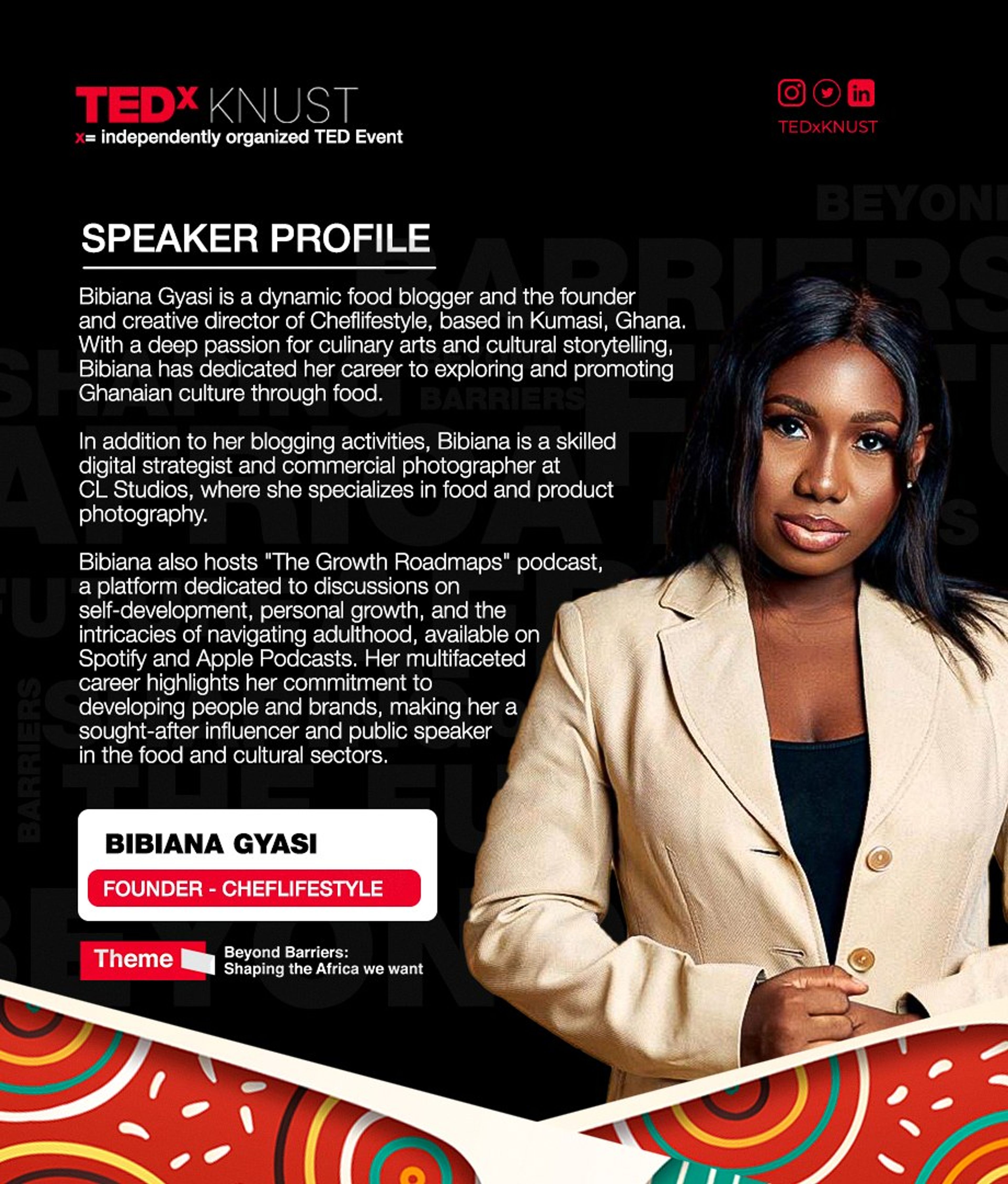 TEDxKNUST speaker and print design 3
