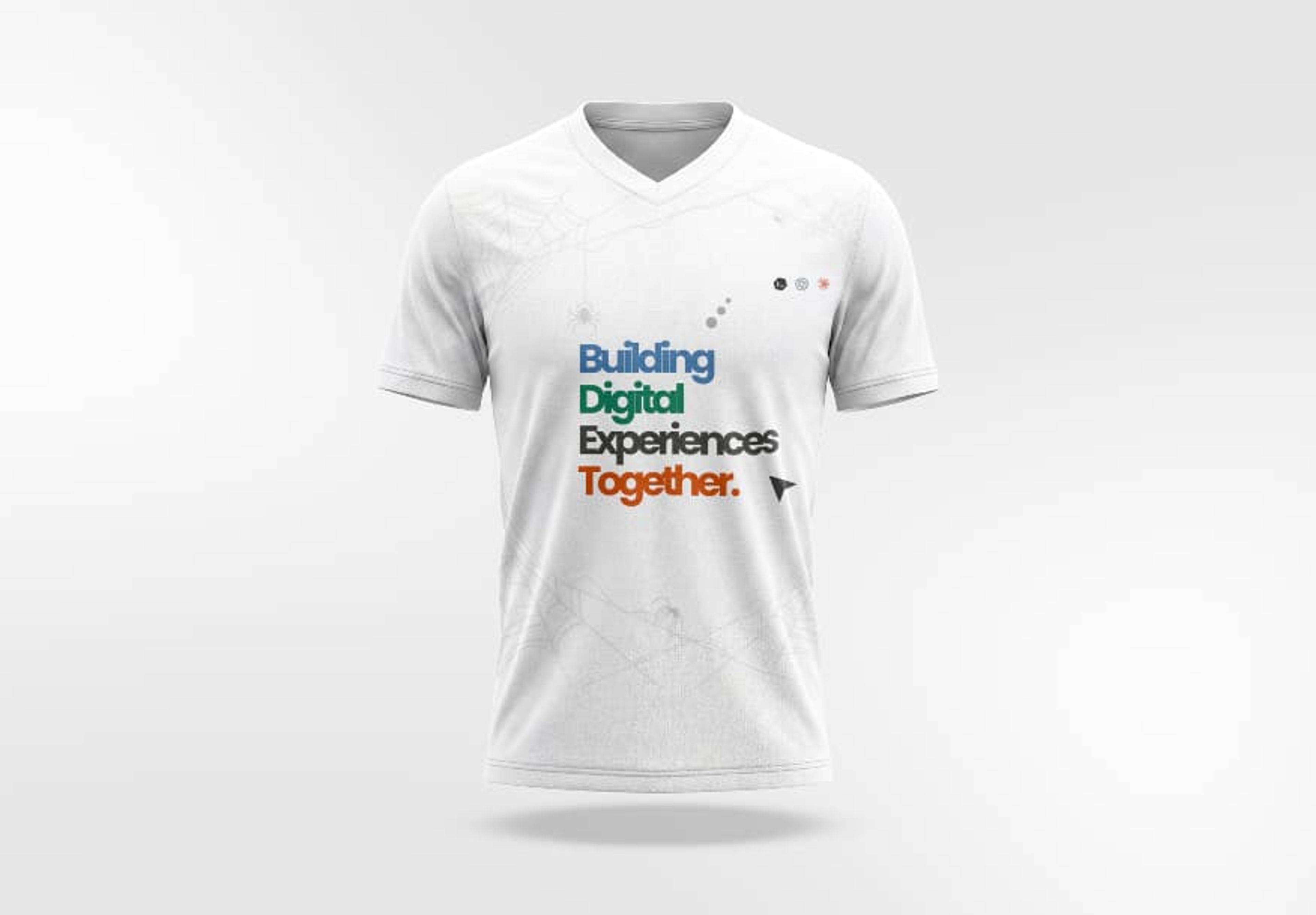 “Building Digital Experiences Together” shirt in white