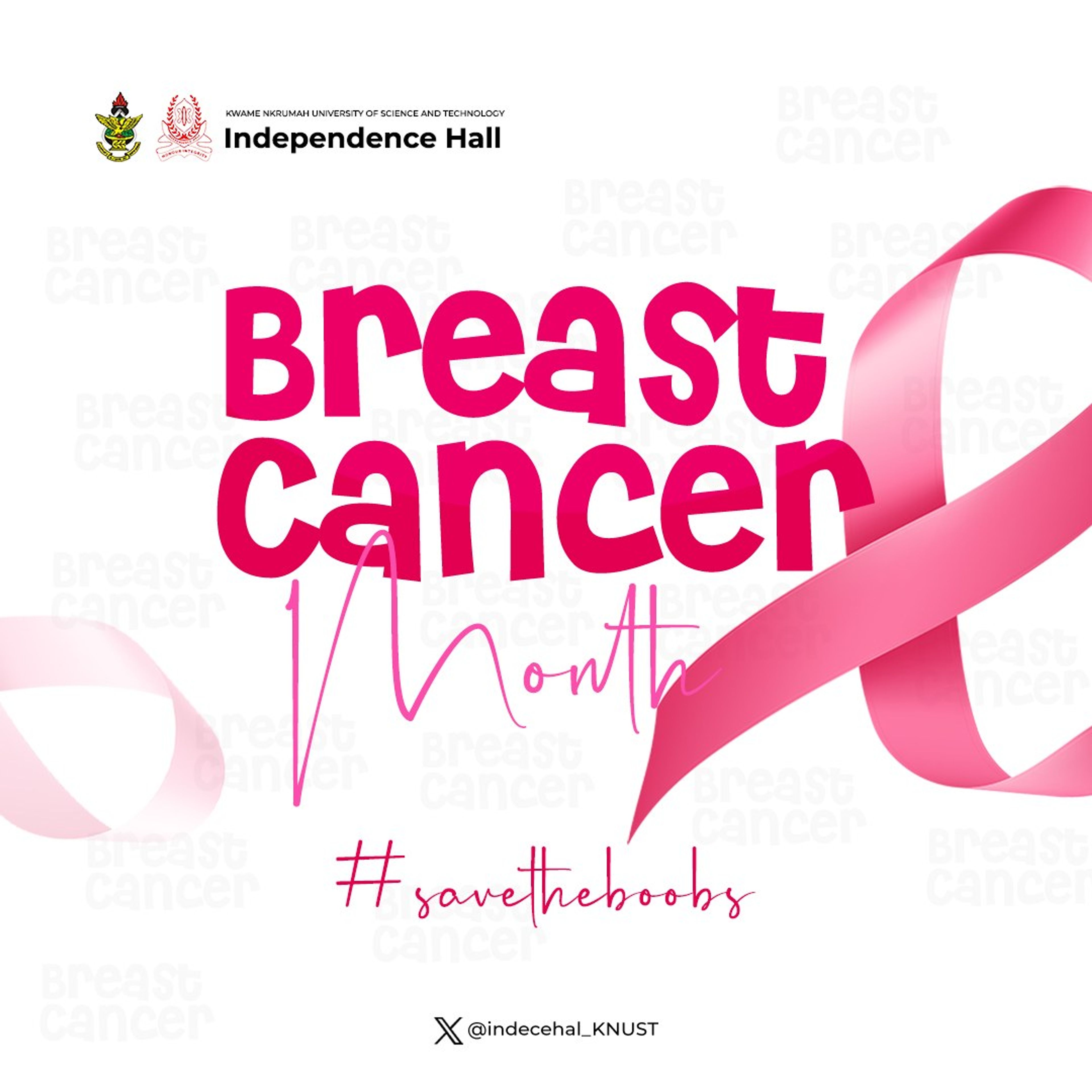 Independence Hall Breast Cancer Month post