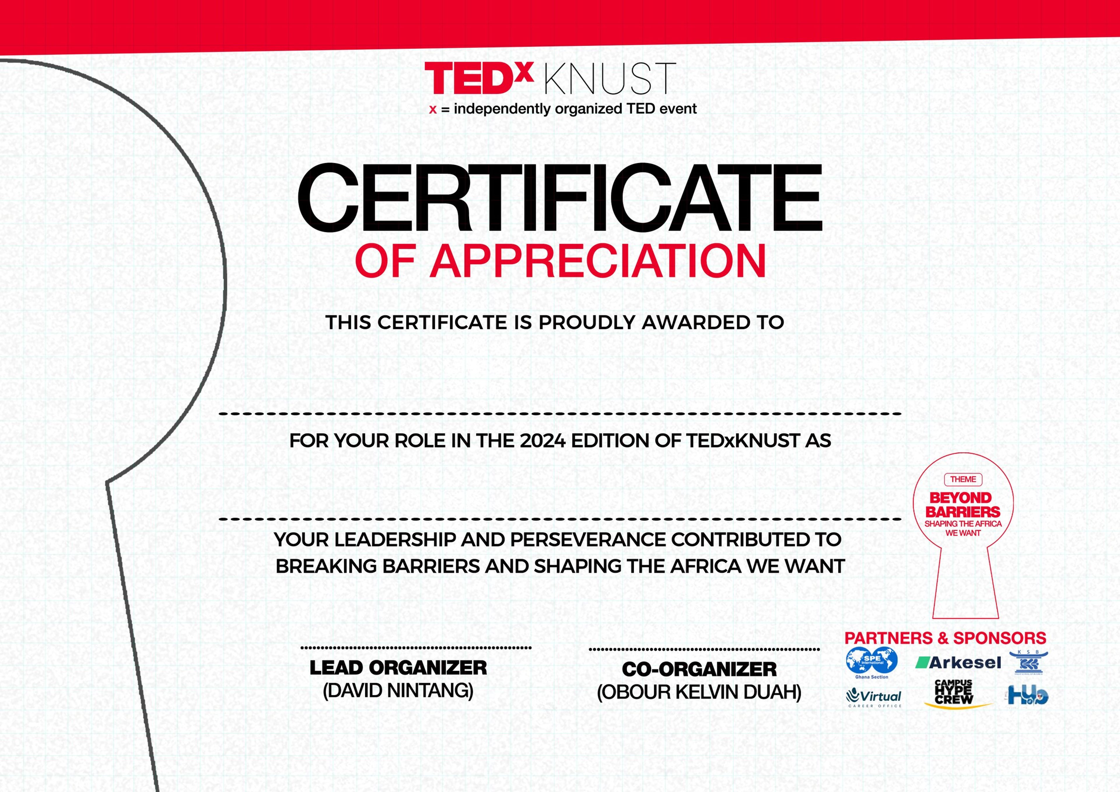 TEDxKNUST speaker and print design 14