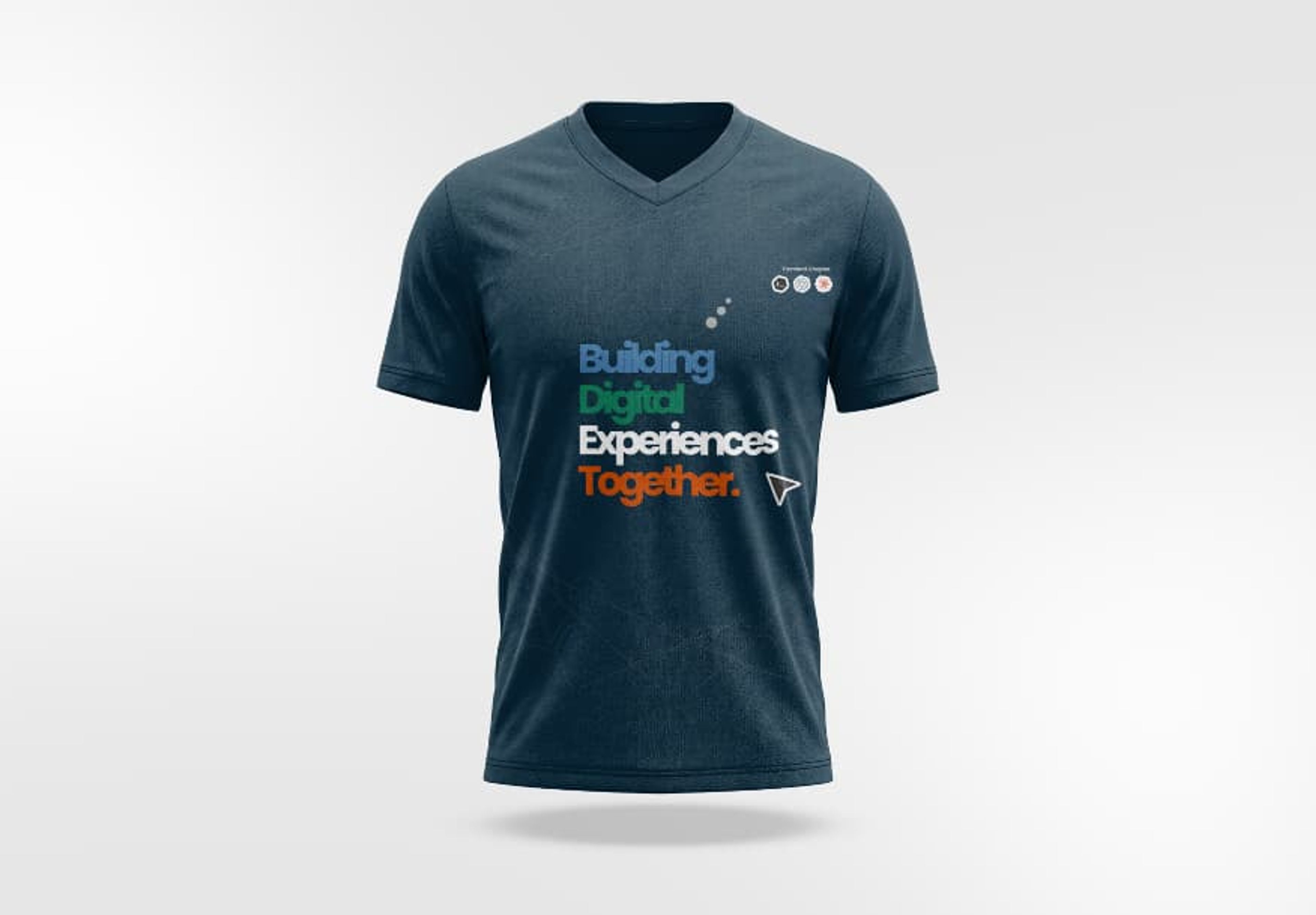 “Building Digital Experiences Together” shirt in navy
