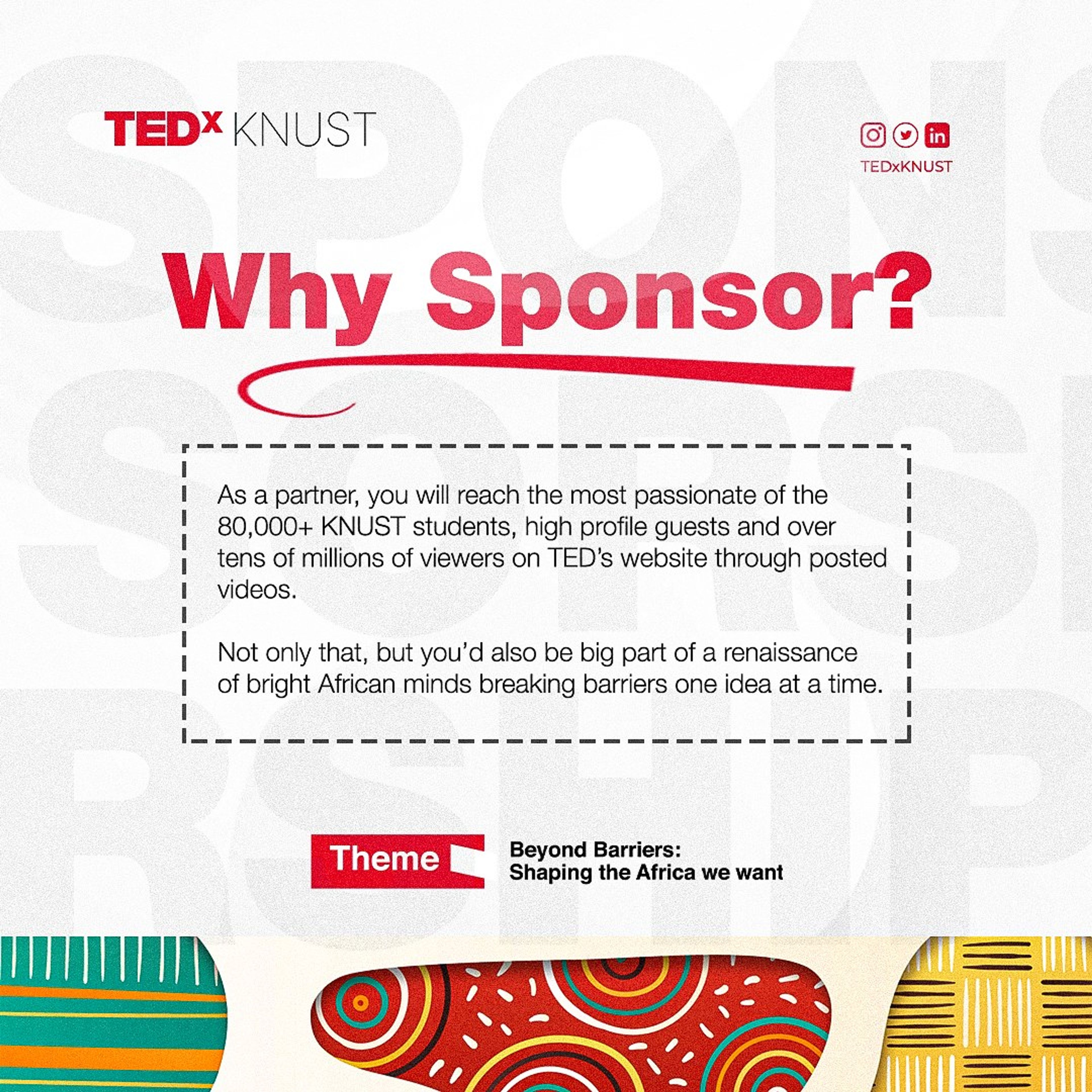 TEDxKNUST campaign graphic 7