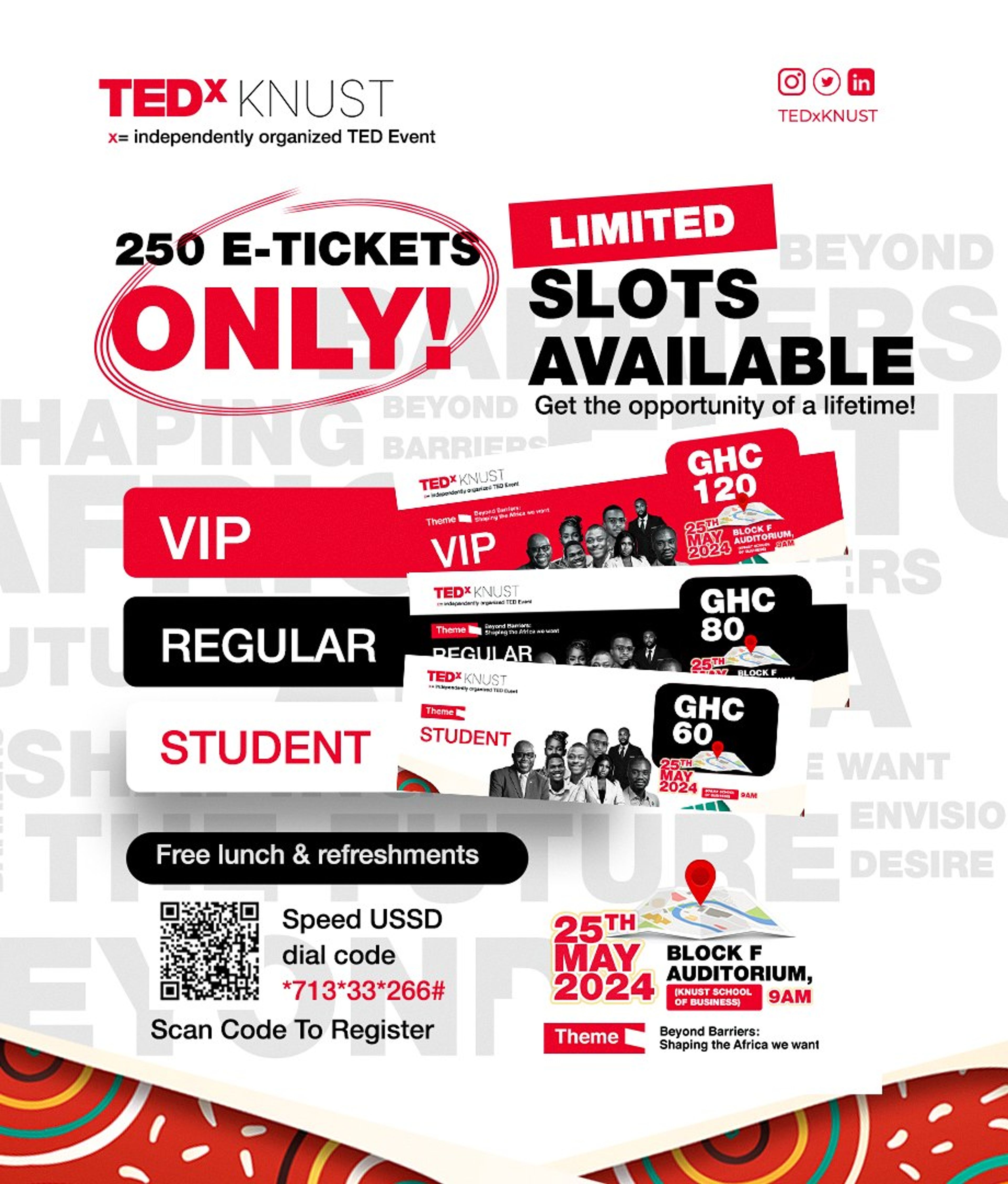 TEDxKNUST speaker and print design 8