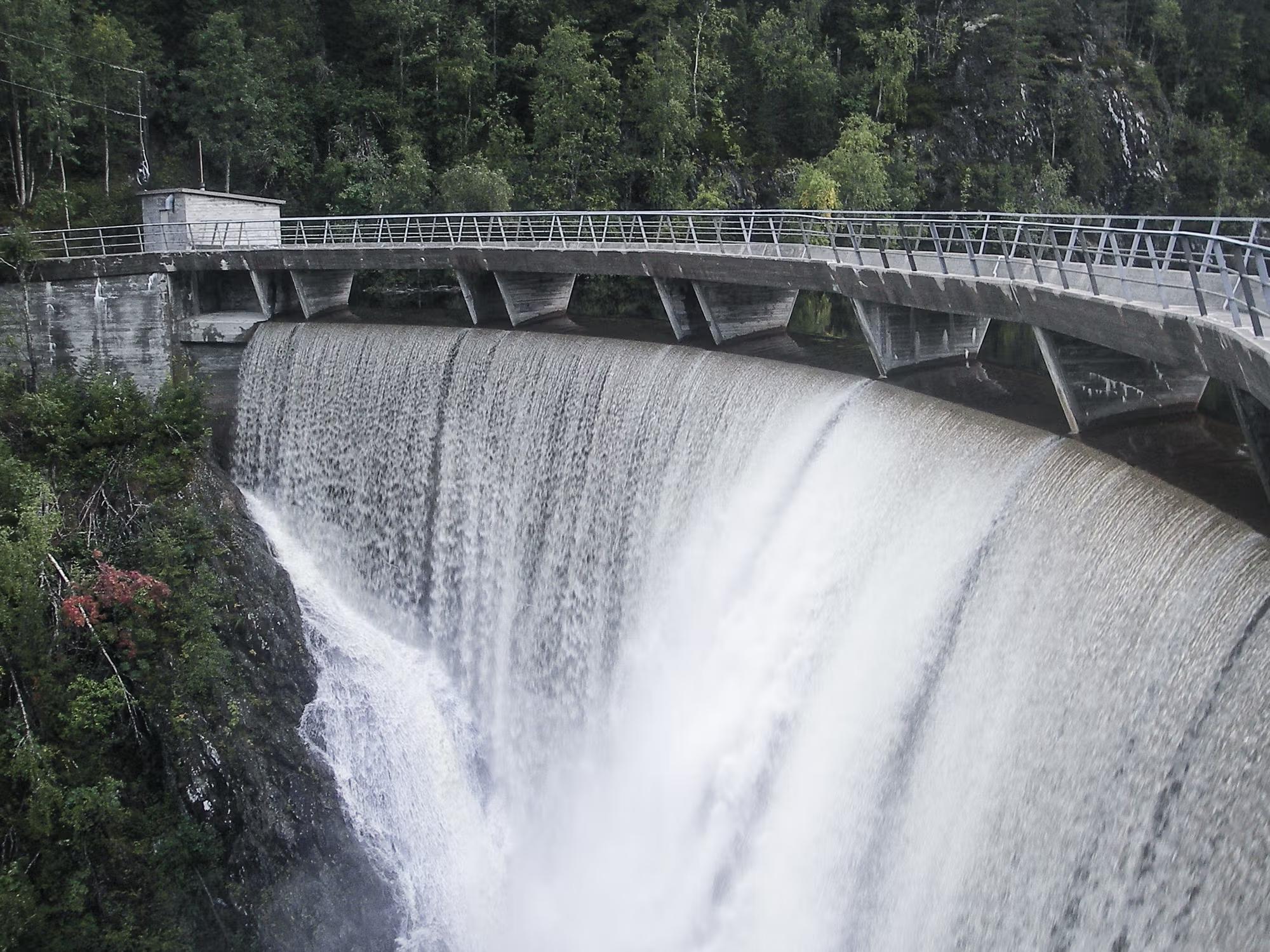 TrønderEnergis dam til Sokna kraftverk