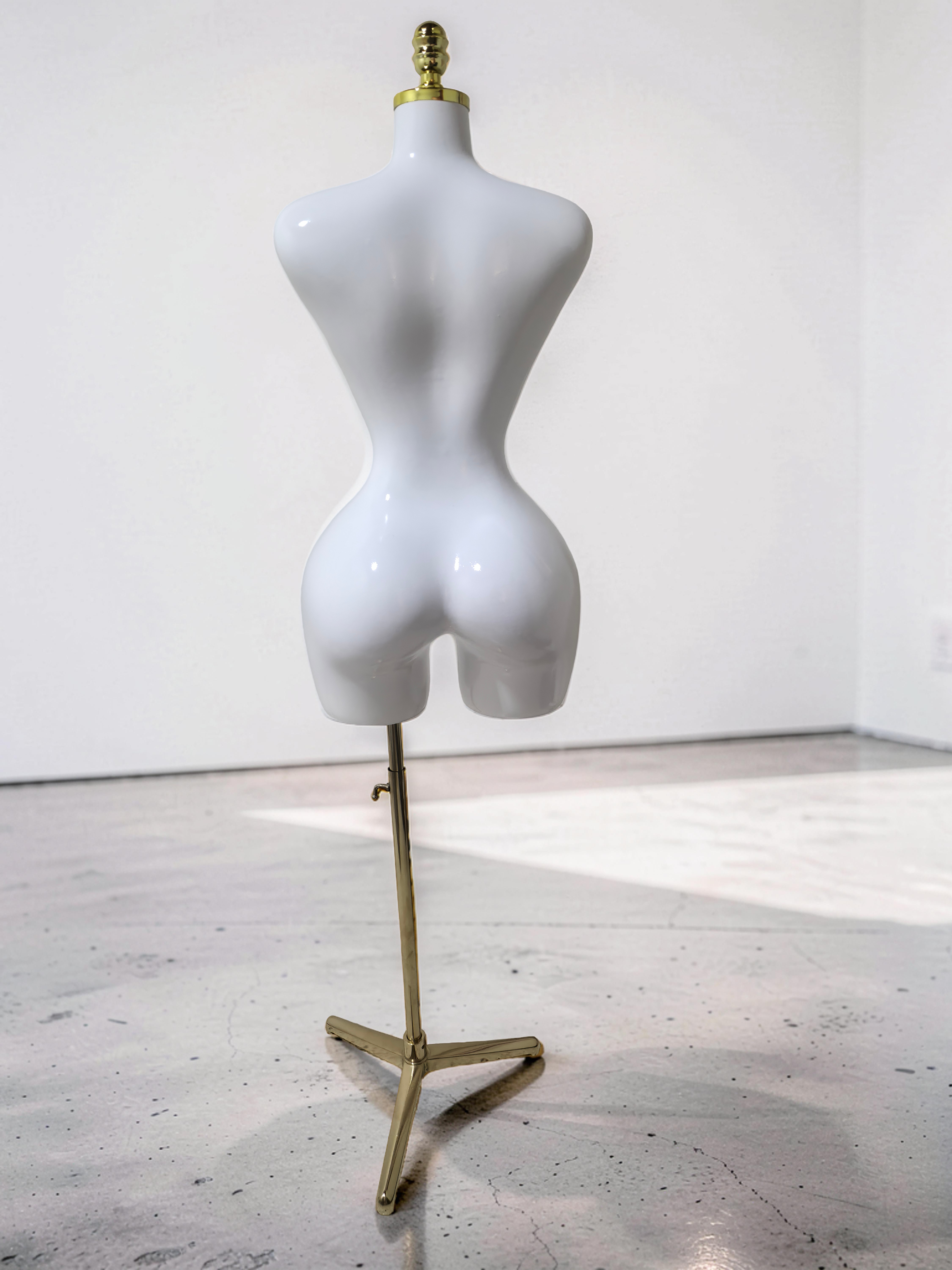 Maniquí de Drapeo Buchona Blanco Fibra de Vidrio - Miniatura 4