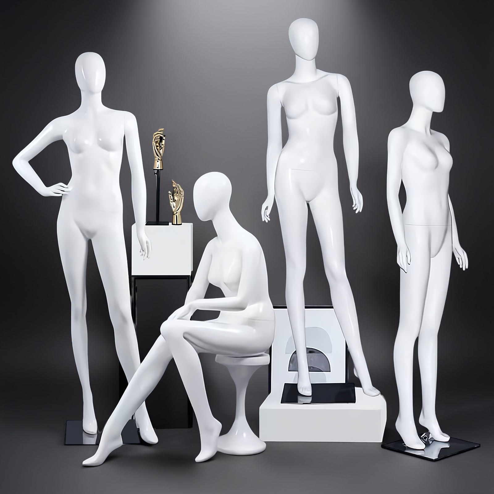 Maniquís de fibra de vidrio de dama