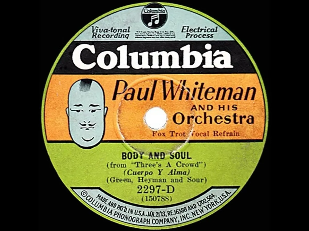 Etiqueta original del disco de 78 rpm de Columbia (2297-D) que incluye la versión grabada por Paul Whiteman y su orquesta en 1930.
