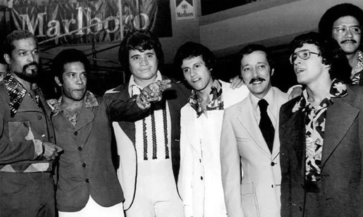 Fania All-Stars reunidos en New York, 1973. Fotografía: Salsero73.
