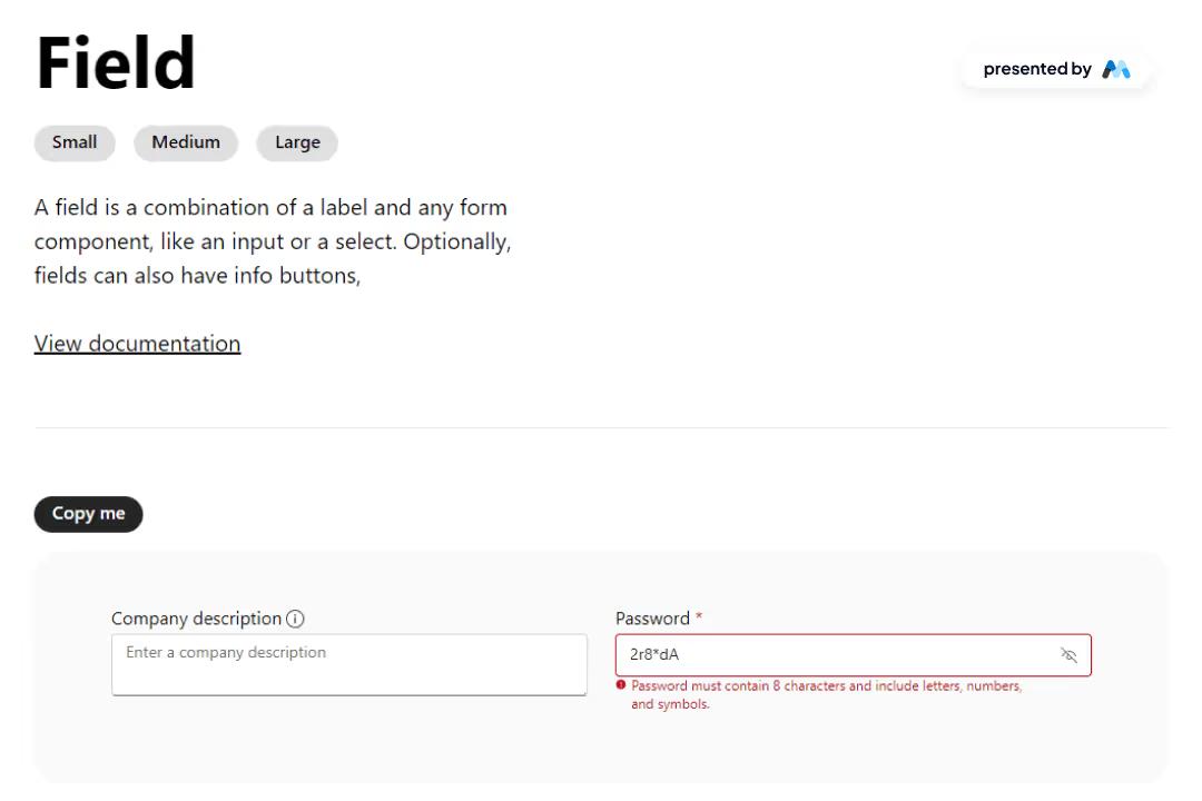 Microsoft Field Component