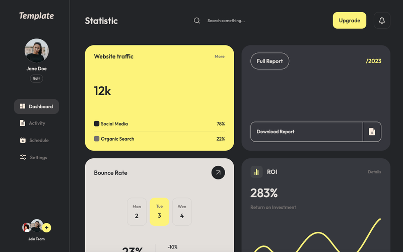 Analytics Dashboard Template