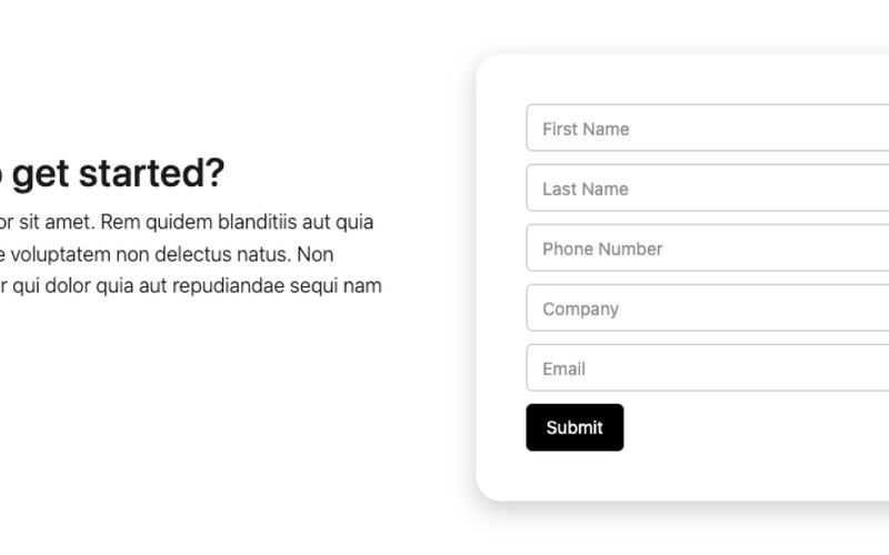 Simple Contact Form CTA