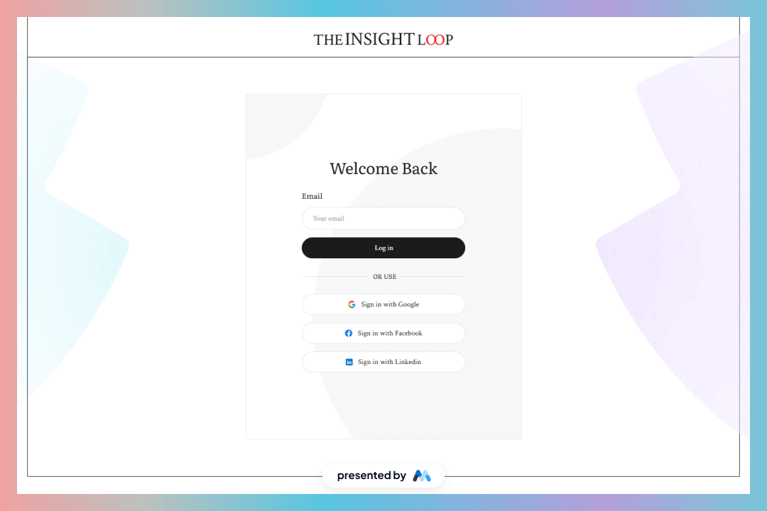 Insight Loop UI Kit Login Passwordless