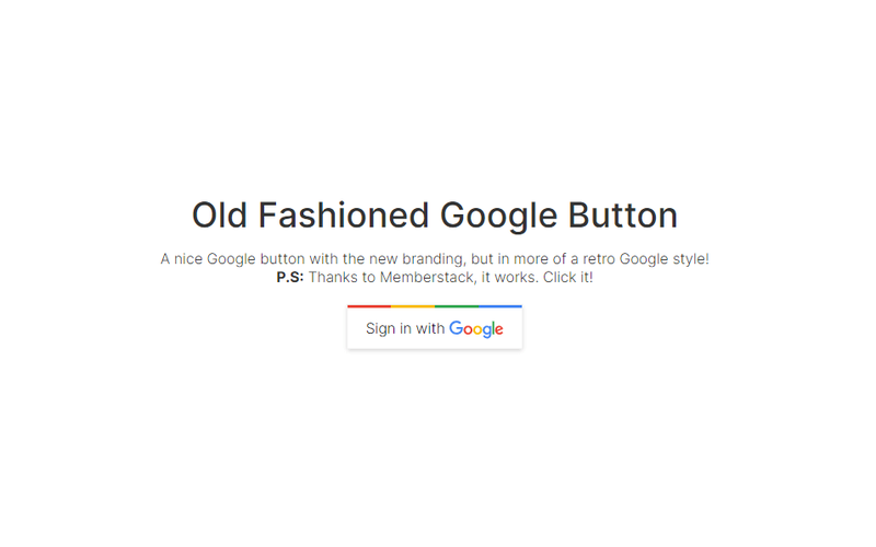Clean Google Button (Old Fashioned)