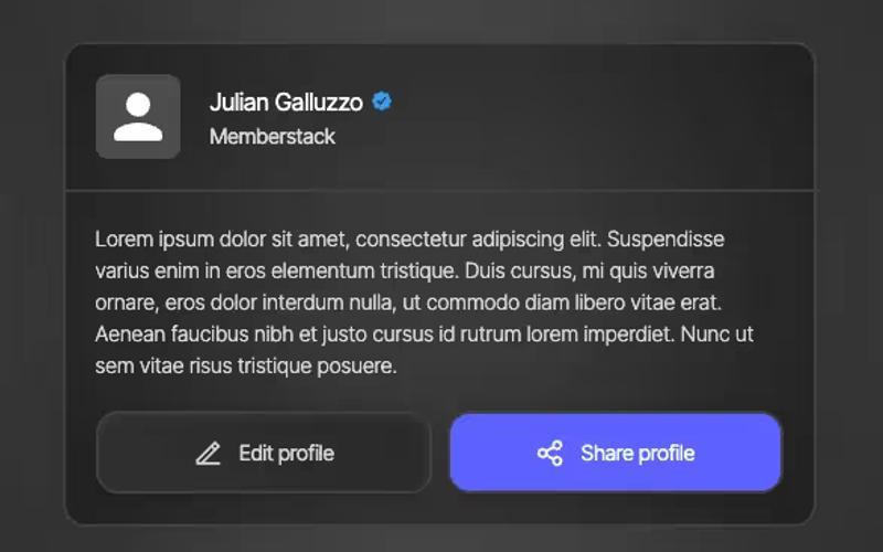 Dark Profile Card