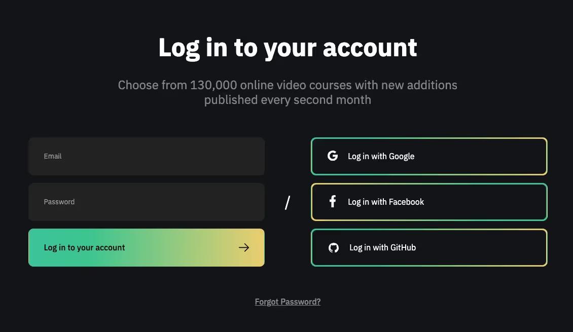 Dark Login (Dev Theme)