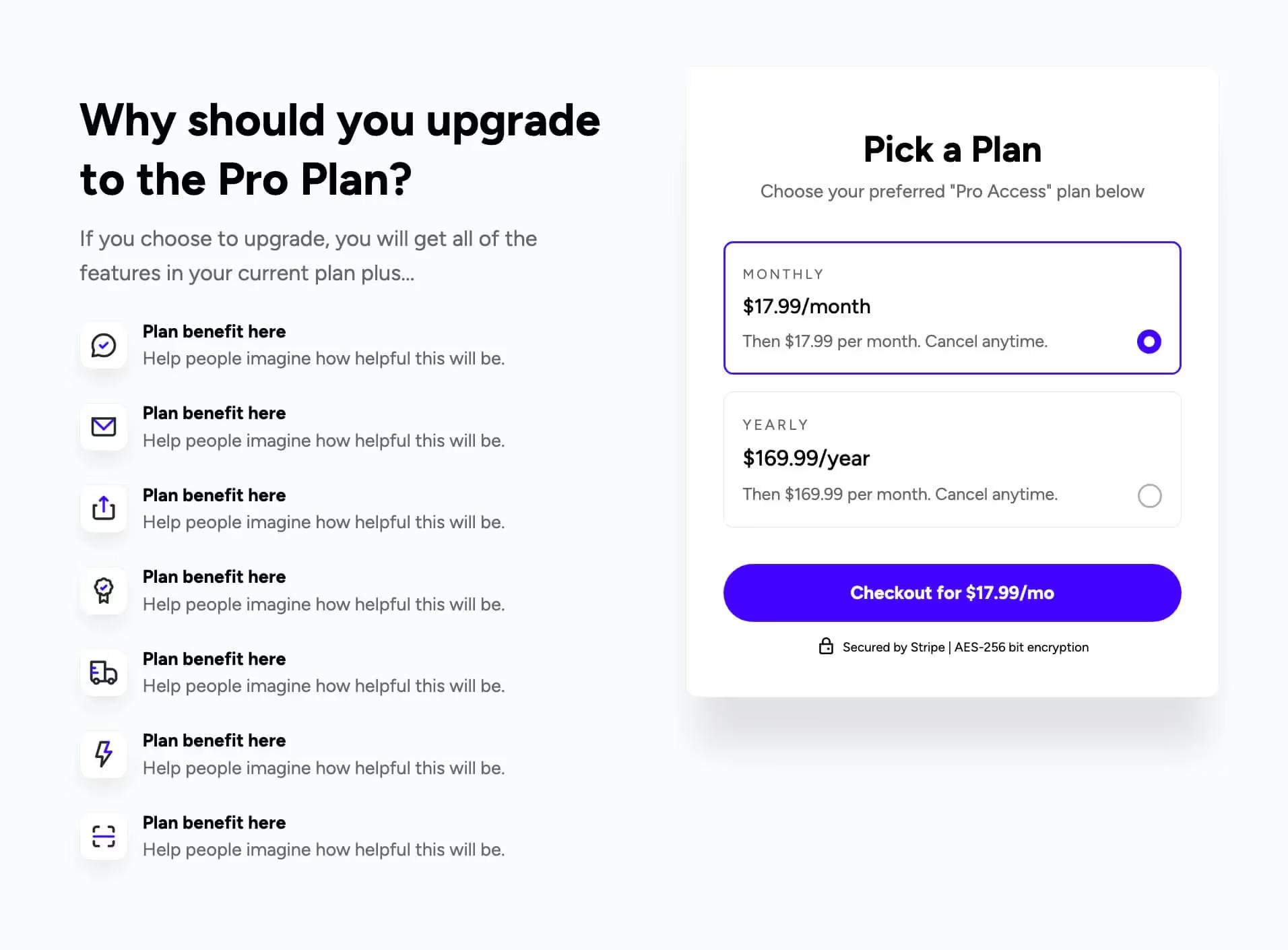 Upgrade Page