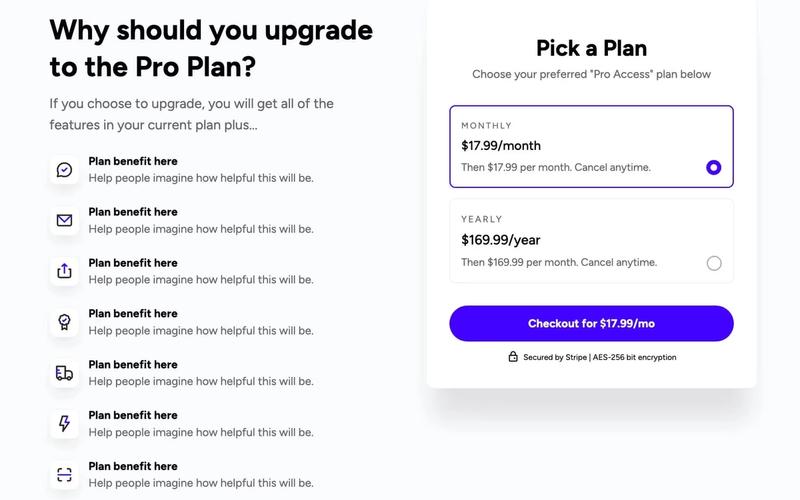 Upgrade Page