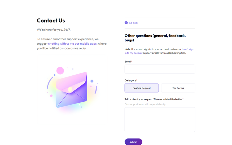 Help Center Contact Form