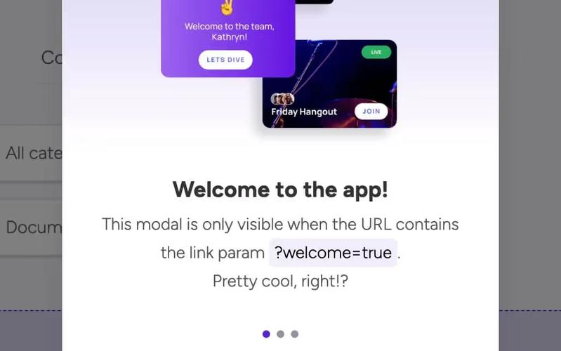 Welcome Modal