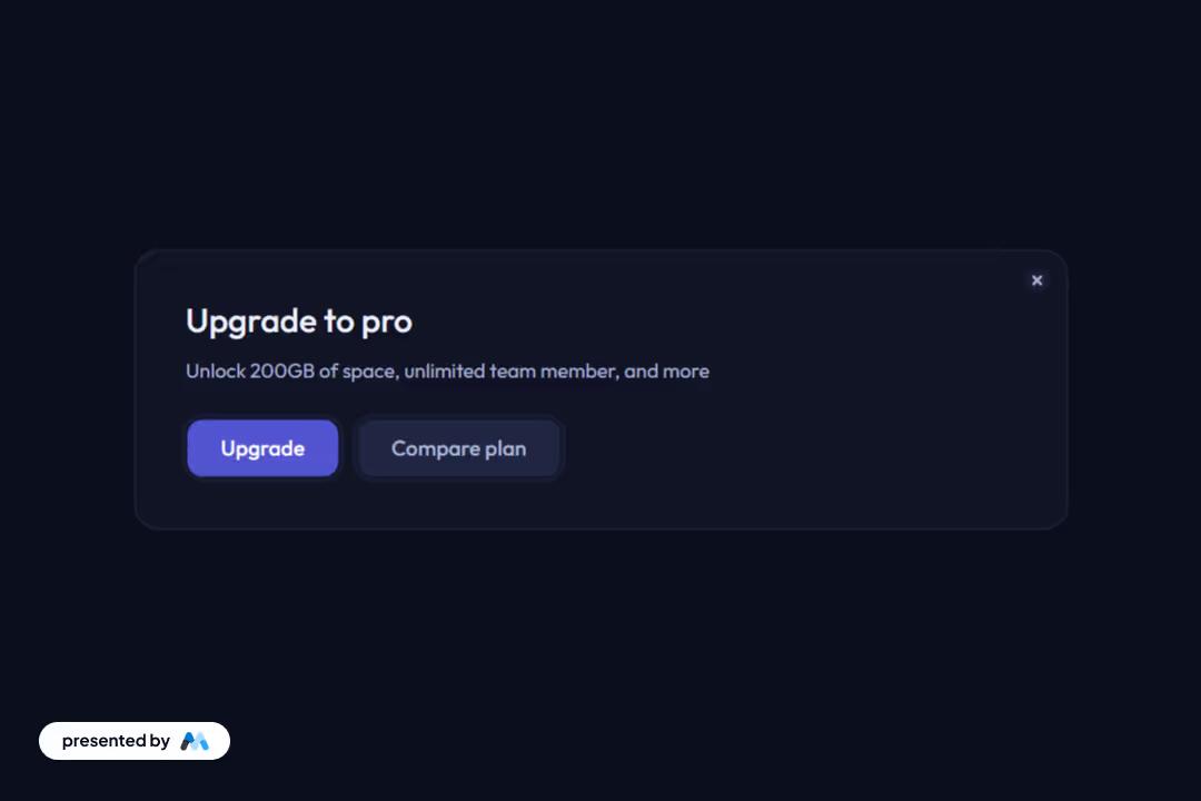 Elegant Upgrade Pop-up