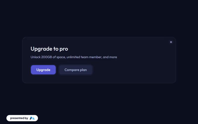 Elegant Upgrade Pop-up
