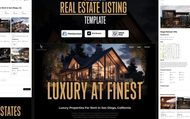 Plantilla de alquiler de lujo