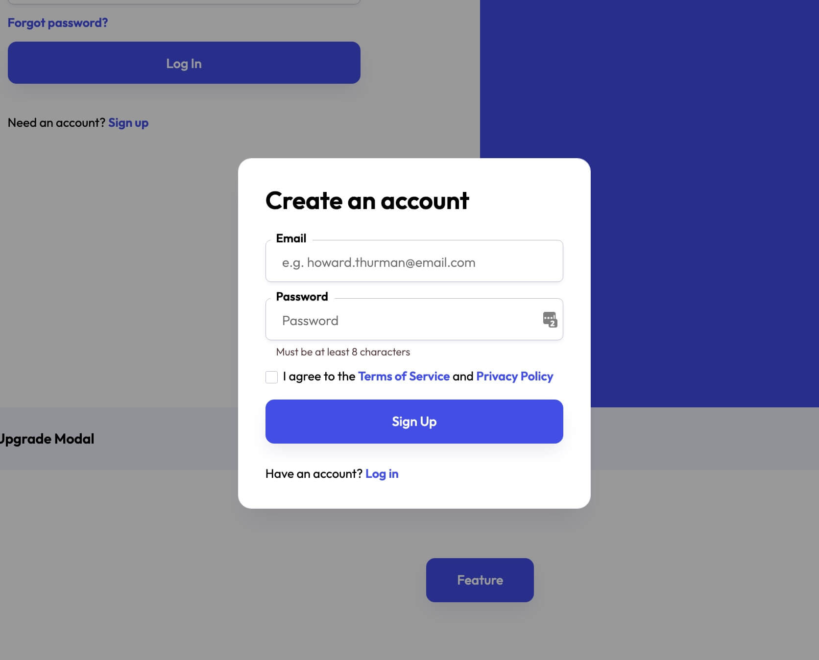 Signup Modal #11