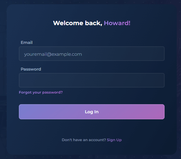 Dark Purple Login Form