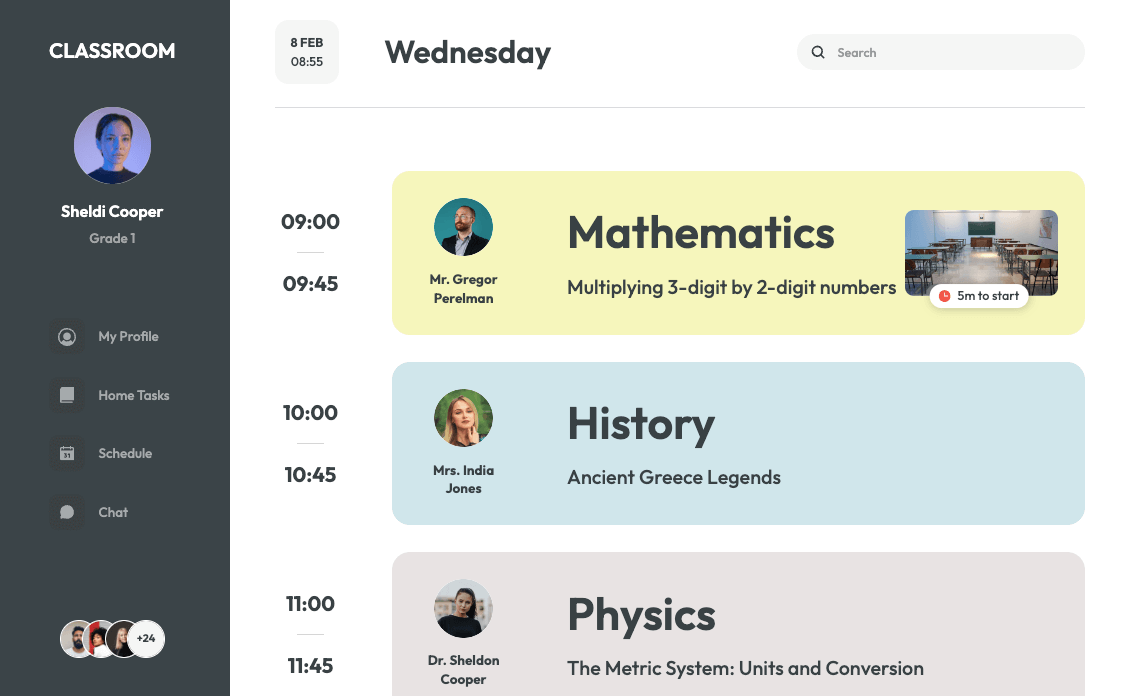 Cloneable Webflow eLearning Dashboard Template