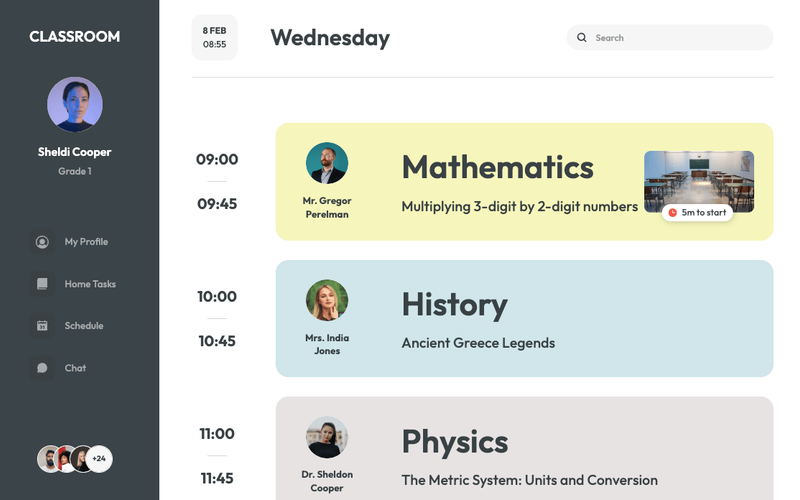 Cloneable Webflow eLearning Dashboard Template