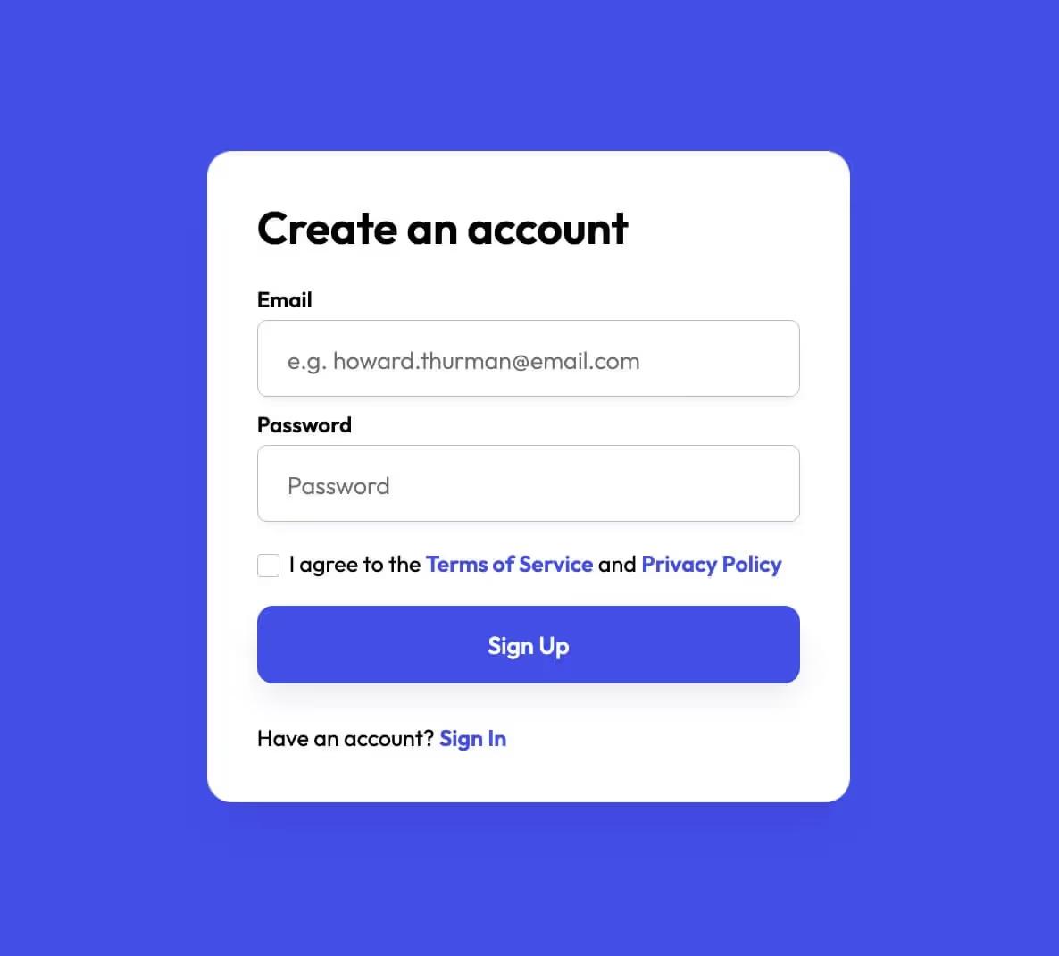 Signup Card 11