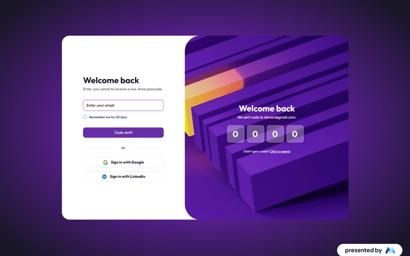 Purple Verification Entry