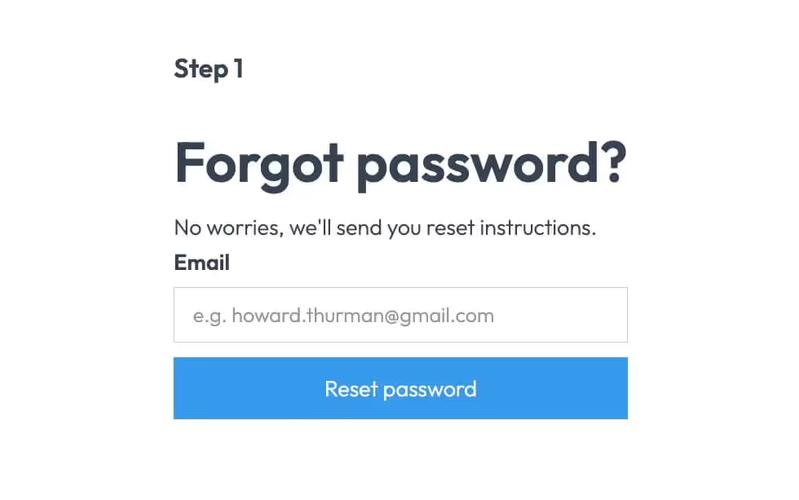 Unstyled Forgot Password - 1