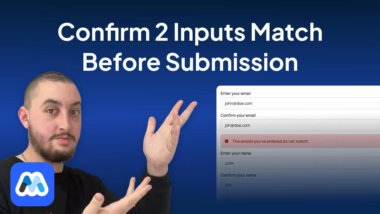 #140 - Confirm Matching Inputs