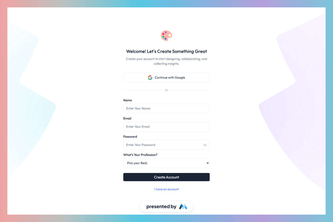 Simple Signup Interface
