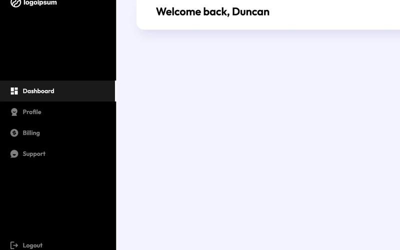 Dashboard Dark Navigation