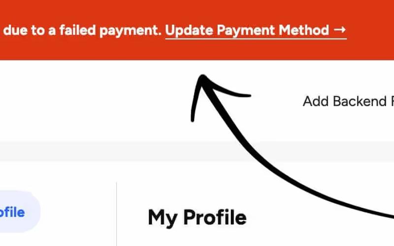 Failed Payment Banner
