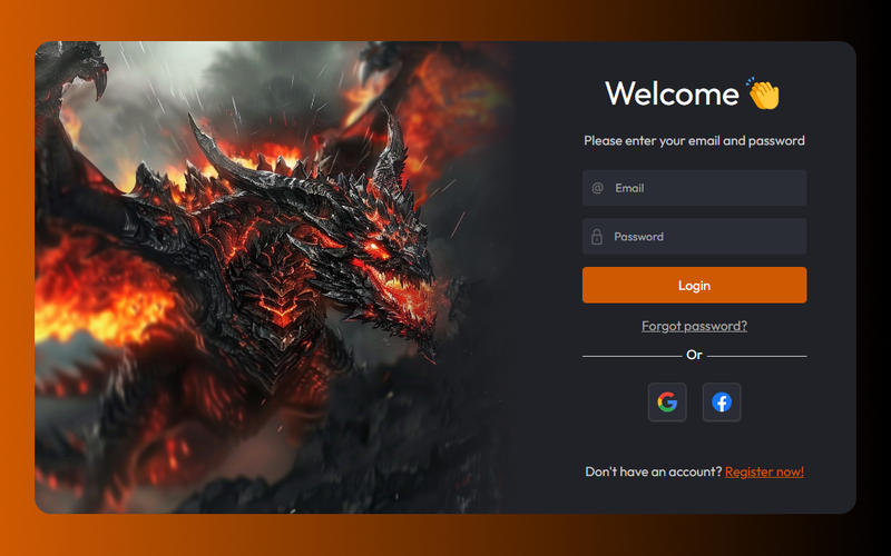 Gaming Themed Login Form