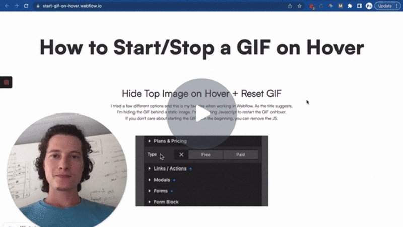 #59 - Redémarrer le GIF au survol de la page
