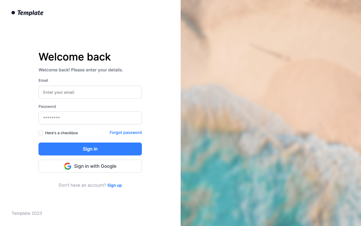 Modern Login Splitscreen