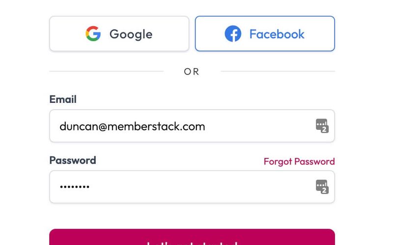 Authentication Form