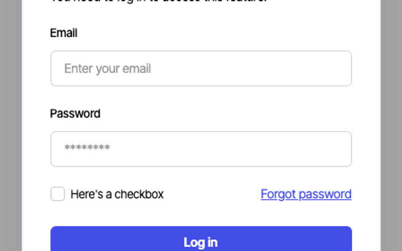 Simple Login Modal