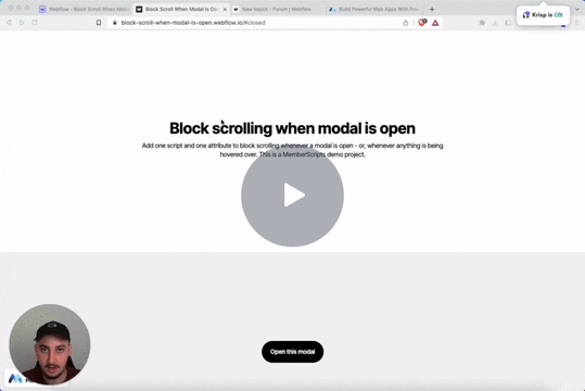 #43 - Block Scrolling When Modal Is Open