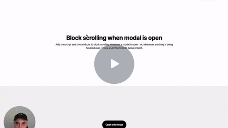 #43 - Bloquer le défilement lorsque la fenêtre modale est ouverte