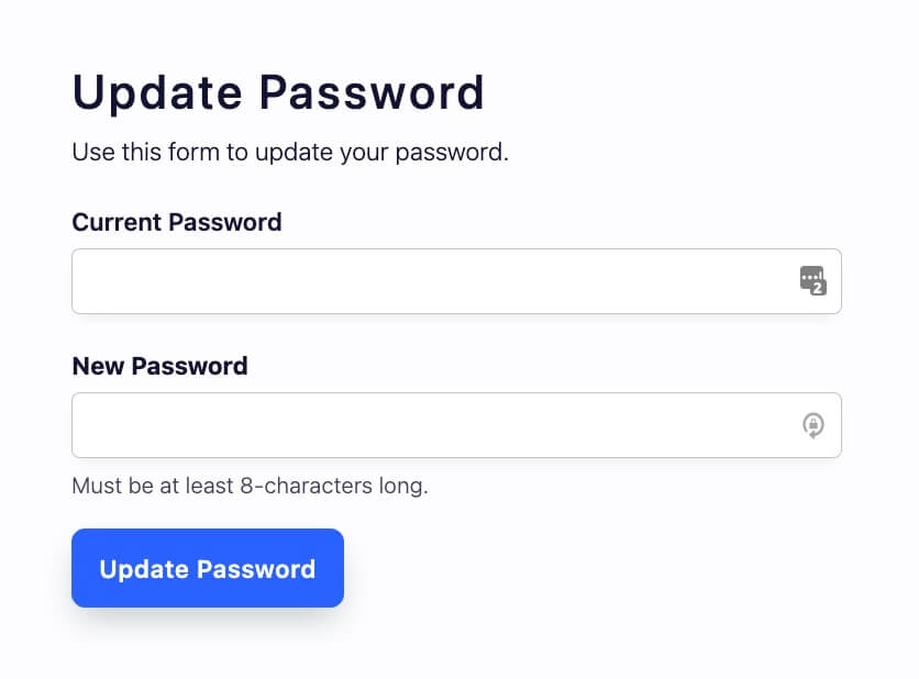 Update Password