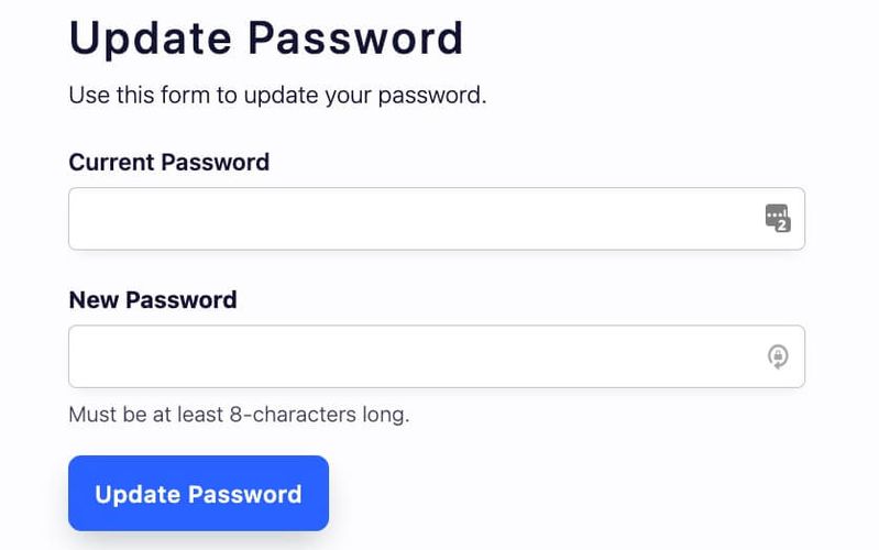 Update Password