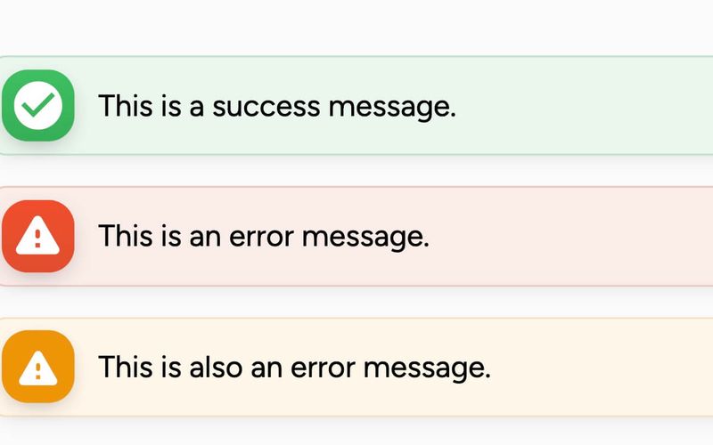 Success & Error Messages